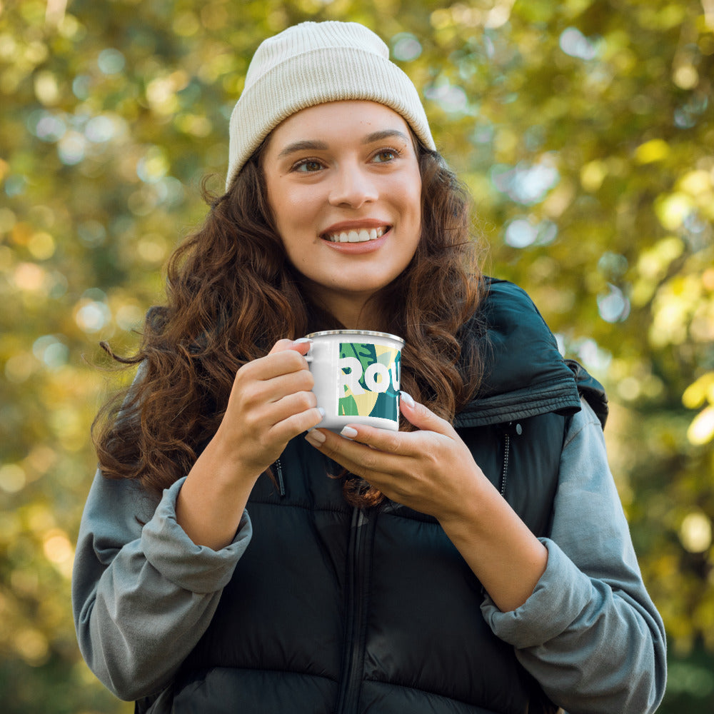 RoughHugs Enamel Mug